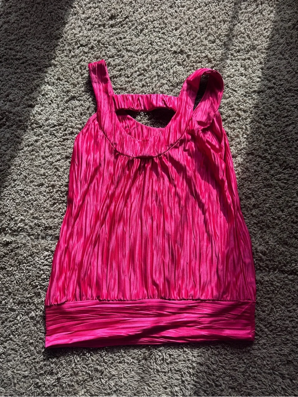 Byer California Fuchsia Pleated Tank Top - Picture 7 of 7